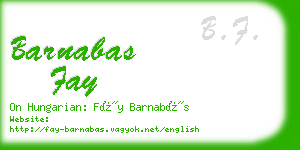 barnabas fay business card